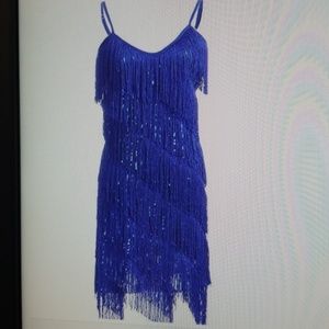 COPY - Anna-Kaci Womens Fringe Sequin Strap Backless -M